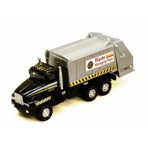 Garbage Truck Black Showcasts 9911DG 6 Inch Scale Diecast Model Replica